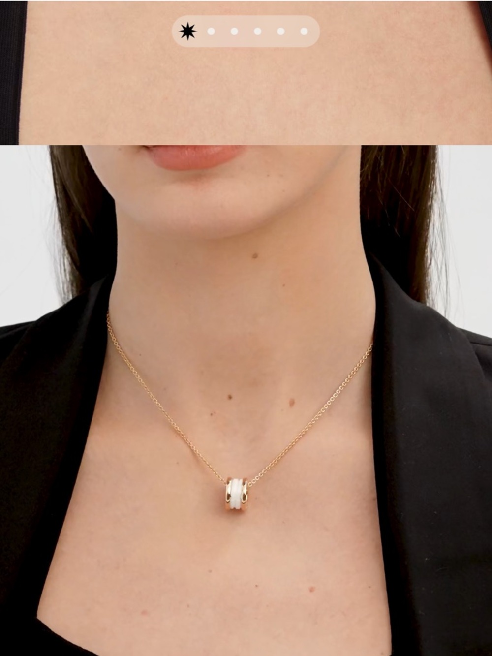 White Ceramic Necklace like famous brand - Picture 3 of 5
